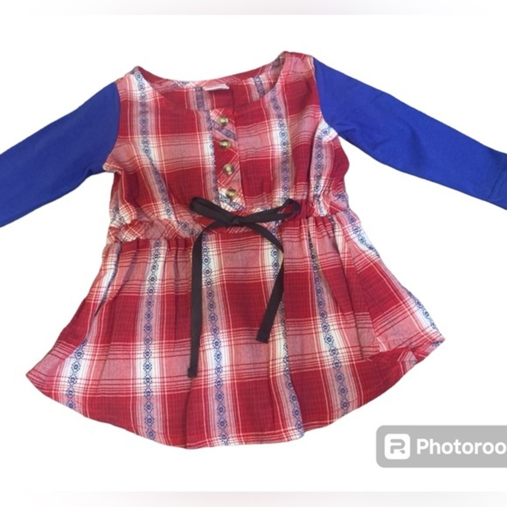 Ricrac & Ruffles Dress Red Plaid Sz 12 months Infant Girls
